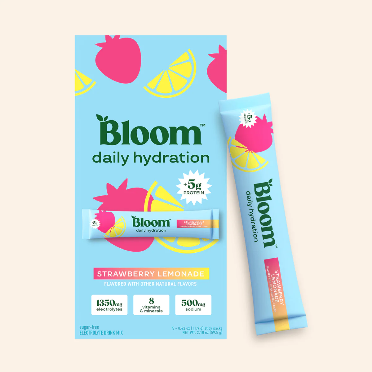 Bloom Nutrition Daily Hydration Sticks 5 count