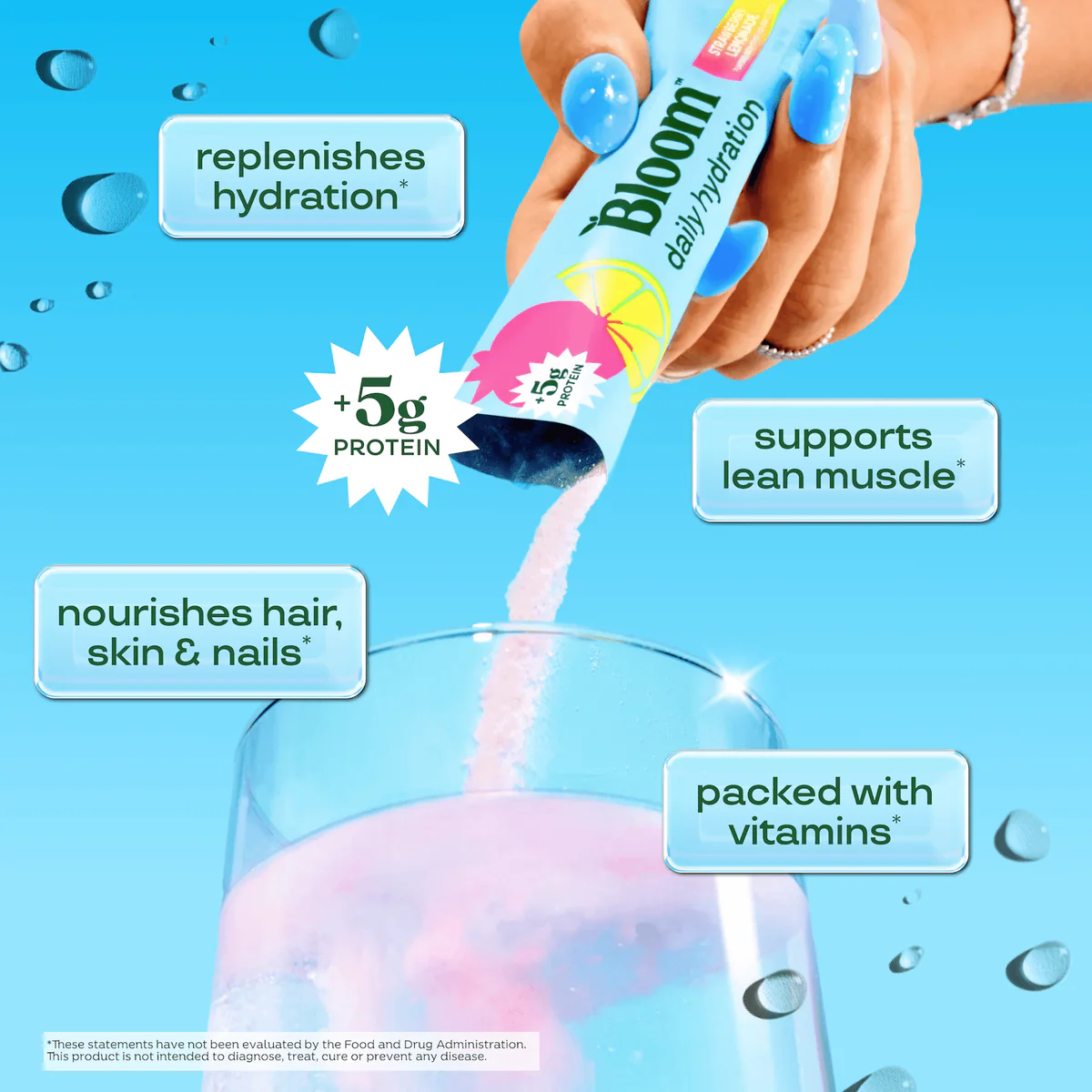 Bloom Nutrition Daily Hydration Sticks 5 count